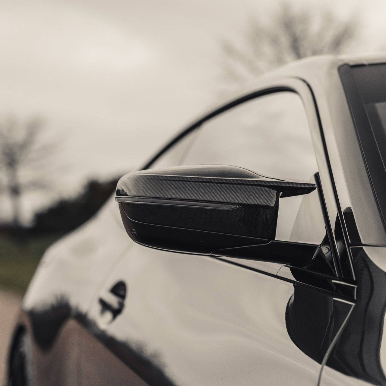 Carbon Series Horn Mirror Cover Replacement Set For BMW G80 M3 / G82 M4
