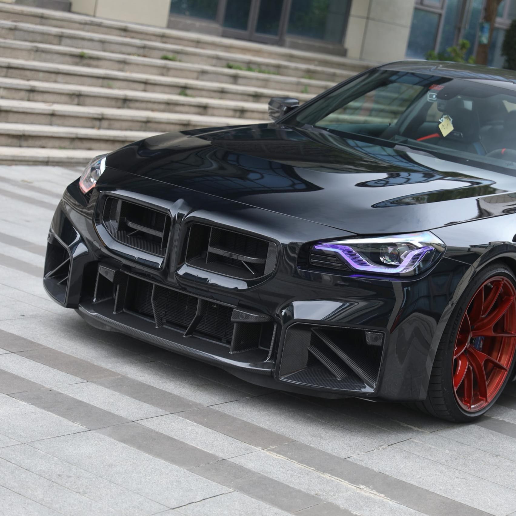 Carbon Series Front Bumper Lower Grille For BMW G87 M2