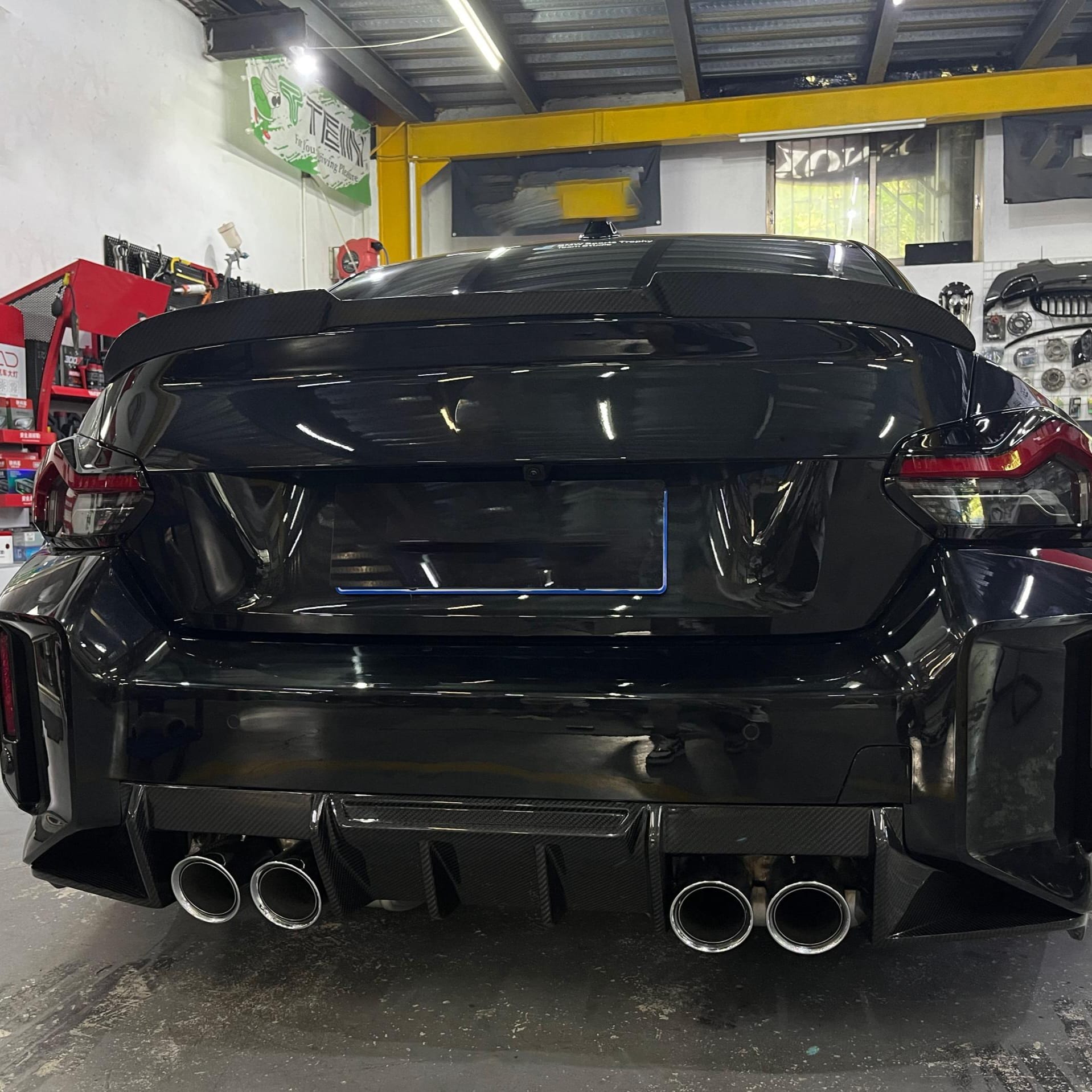 Carbon Series R44 Performance Signature Rear Bumper Diffuser For BMW G87 M2