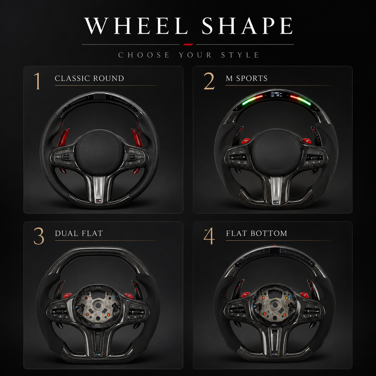 Carbon Series Personalised Performance Steering Wheel For BMW Models