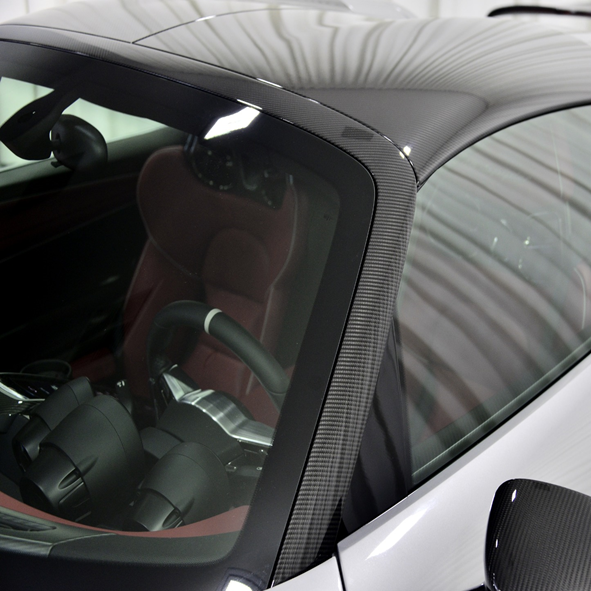 Carbon Series Weissach Signature Windshield Pillar Ornament Overlay For Porsche 918 Spyder